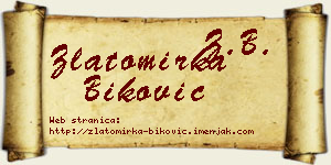 Zlatomirka Biković vizit kartica